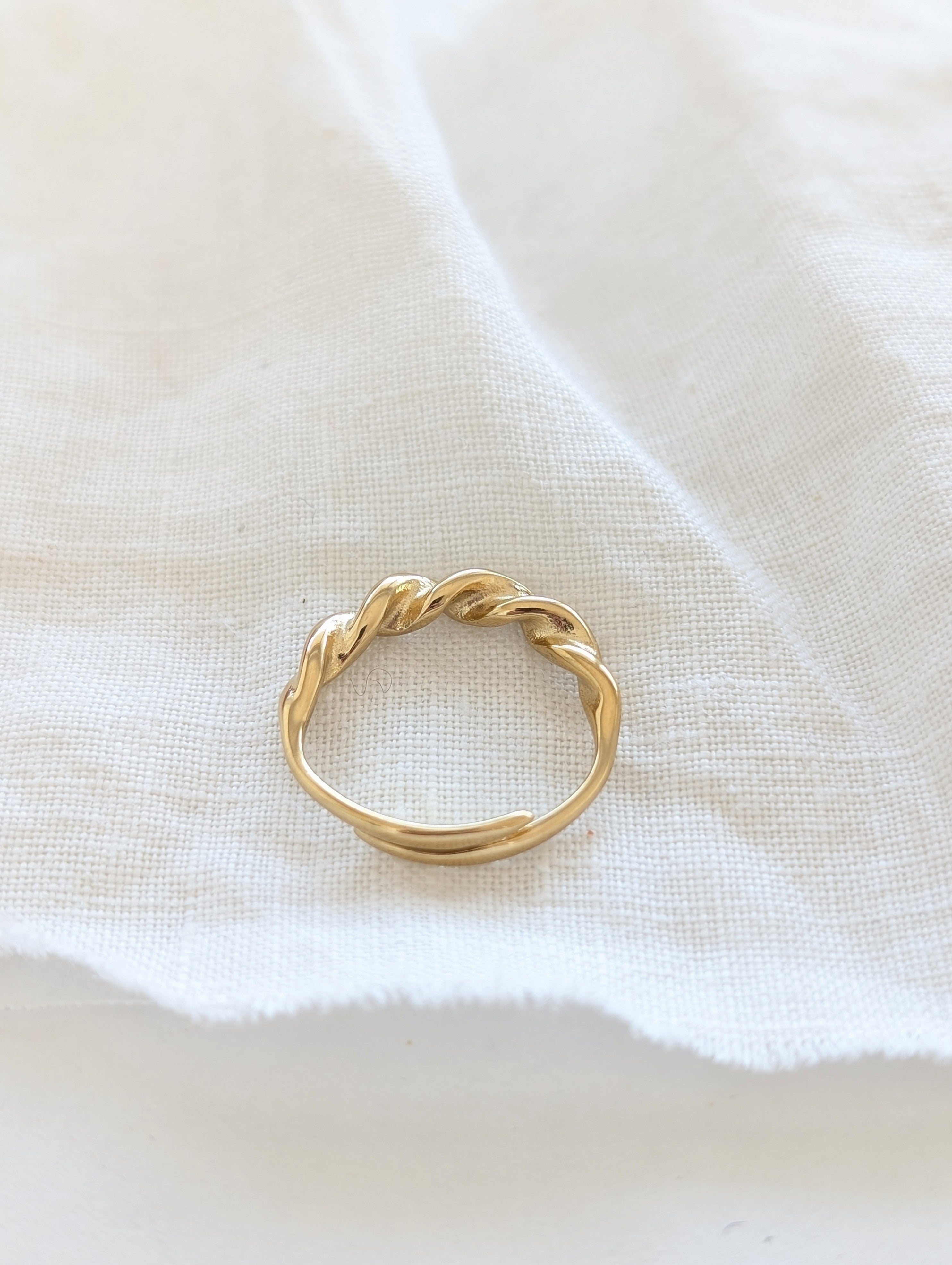 Ring 14k Silber Twisted Fine