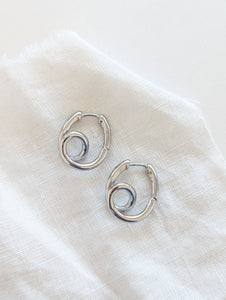 Creolen Oval 14k Silber Loops
