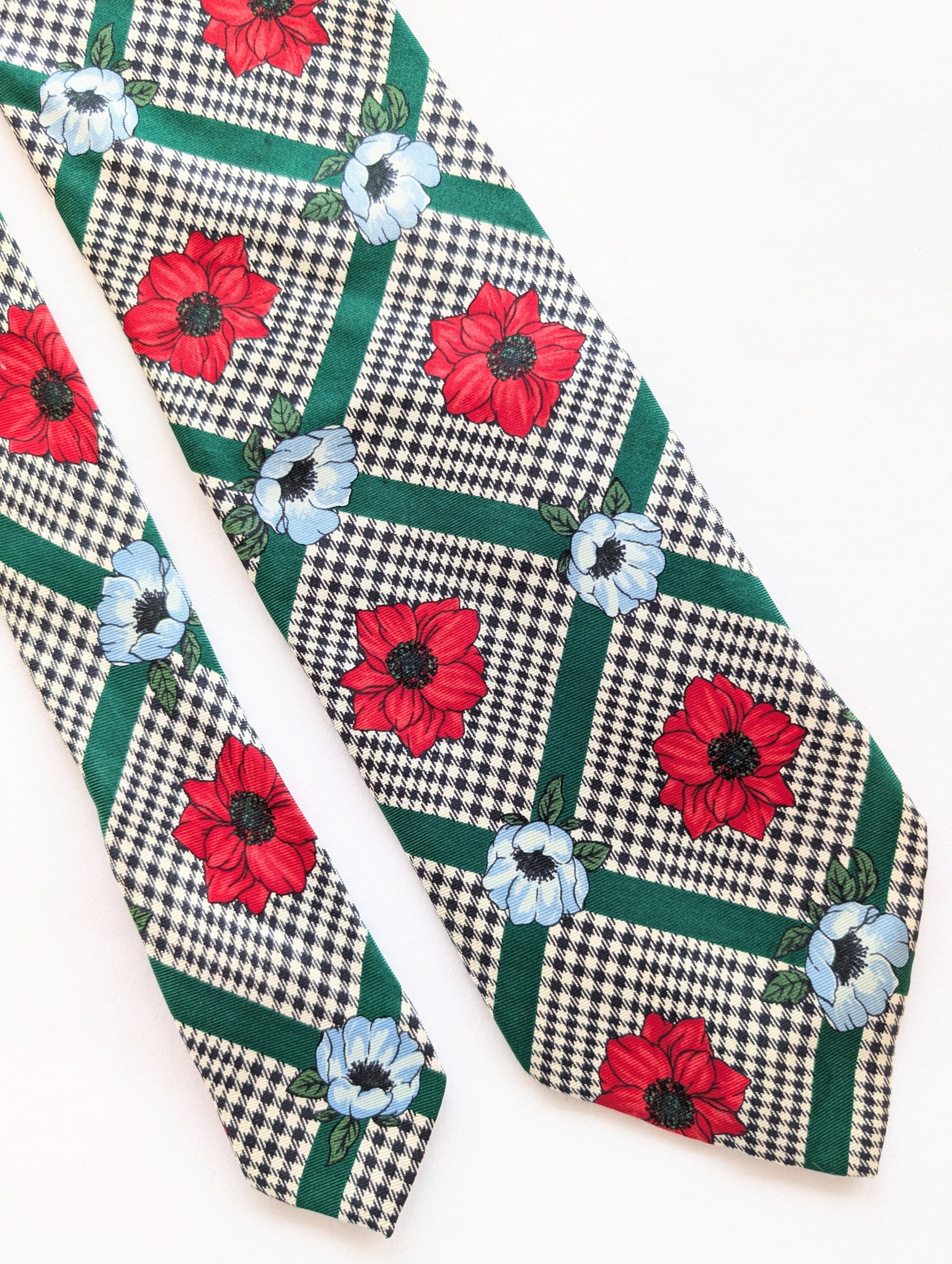 *Hugo Boss* Krawatte 90s Klatschmohn