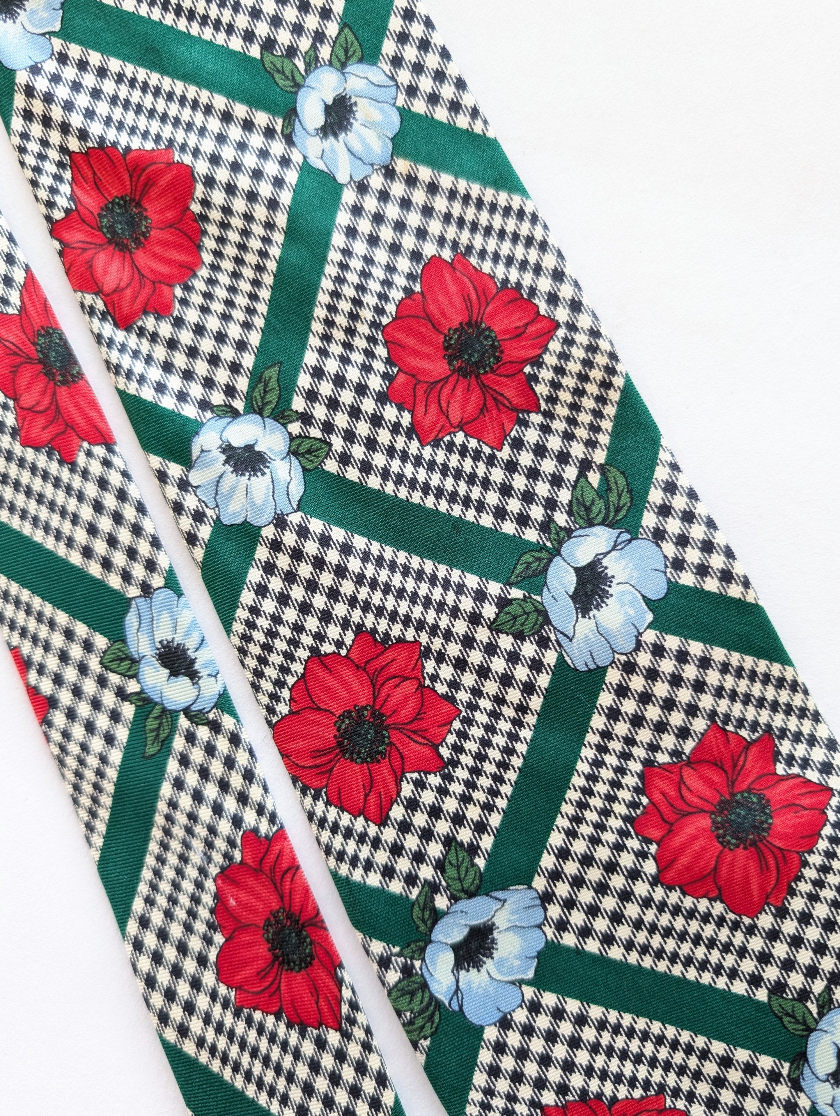 *Hugo Boss* Krawatte 90s Klatschmohn