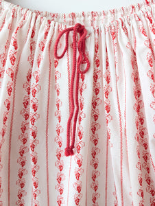 Bluse 70s Weintrauben Print Folklore Ballonärmel (M-XL)