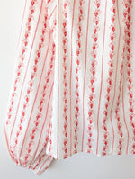 Lade das Bild in den Galerie-Viewer, Bluse 70s Weintrauben Print Folklore Ballonärmel (M-XL)
