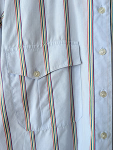 Bluse Nadelstreifen Rainbow Hellblau (L)