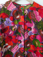 Lade das Bild in den Galerie-Viewer, Bluse Obst Tropical Print Kiwi Ananas (XL)
