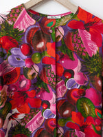 Lade das Bild in den Galerie-Viewer, Bluse Obst Tropical Print Kiwi Ananas (XL)
