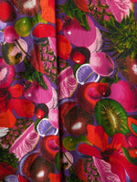Lade das Bild in den Galerie-Viewer, Bluse Obst Tropical Print Kiwi Ananas (XL)
