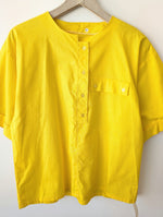 Lade das Bild in den Galerie-Viewer, *Deadstock* Bluse 80s Sonnengelb Basic (L)
