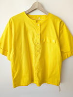 Lade das Bild in den Galerie-Viewer, *Deadstock* Bluse 80s Sonnengelb Basic (L)
