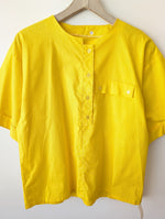 Lade das Bild in den Galerie-Viewer, *Deadstock* Bluse 80s Sonnengelb Basic (L)

