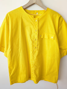 *Deadstock* Bluse 80s Sonnengelb Basic (L)
