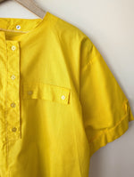 Lade das Bild in den Galerie-Viewer, *Deadstock* Bluse 80s Sonnengelb Basic (L)
