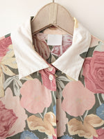 Lade das Bild in den Galerie-Viewer, Bluse Pastell Rosen Print Altrosa (L)

