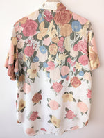 Lade das Bild in den Galerie-Viewer, Bluse Pastell Rosen Print Altrosa (L)
