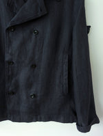 Lade das Bild in den Galerie-Viewer, *C.P. Company* Leinen Jacke Marine Zweireiher (M-L)
