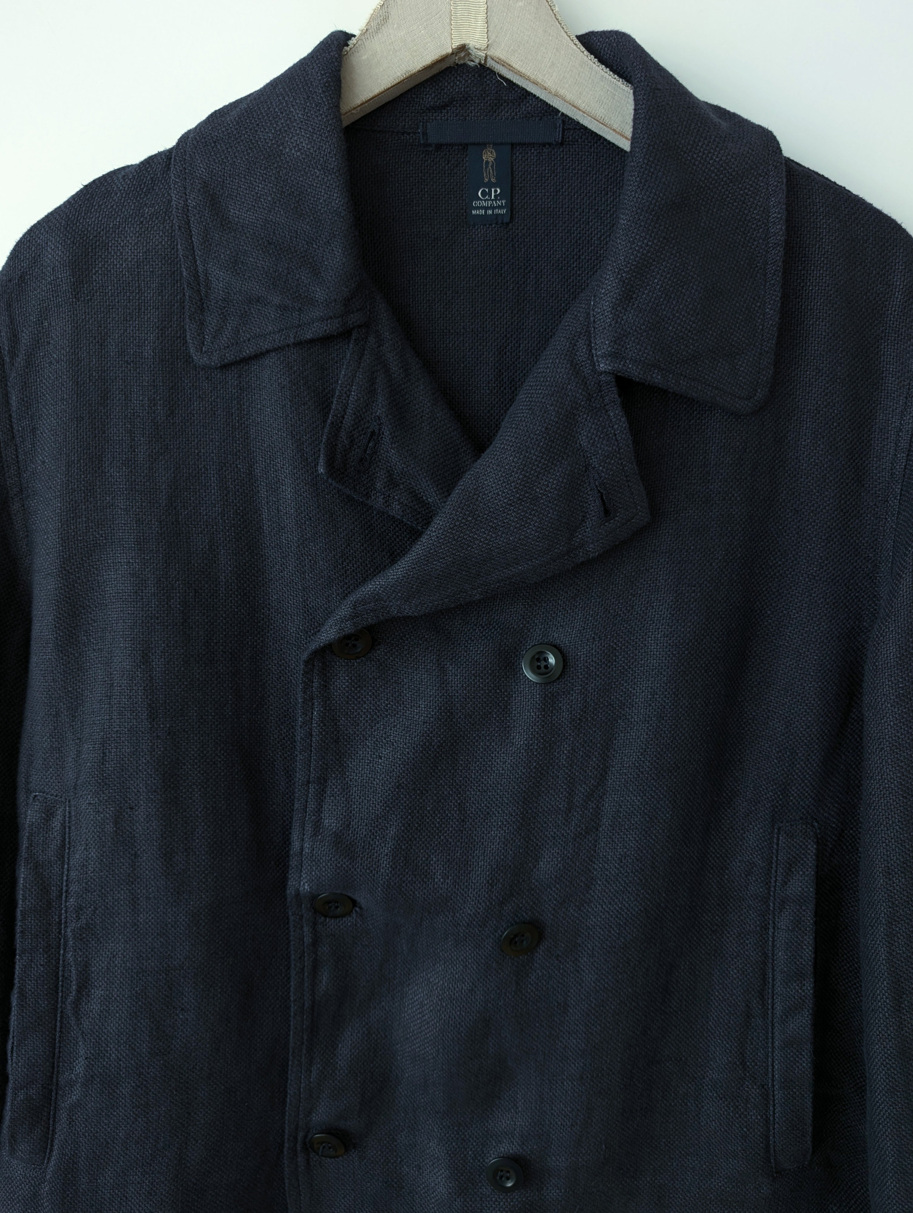 *C.P. Company* Leinen Jacke Marine Zweireiher (M-L)