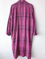 Lade das Bild in den Galerie-Viewer, *Leinen* Mantel 80s Pink Karo Tartan (XL)
