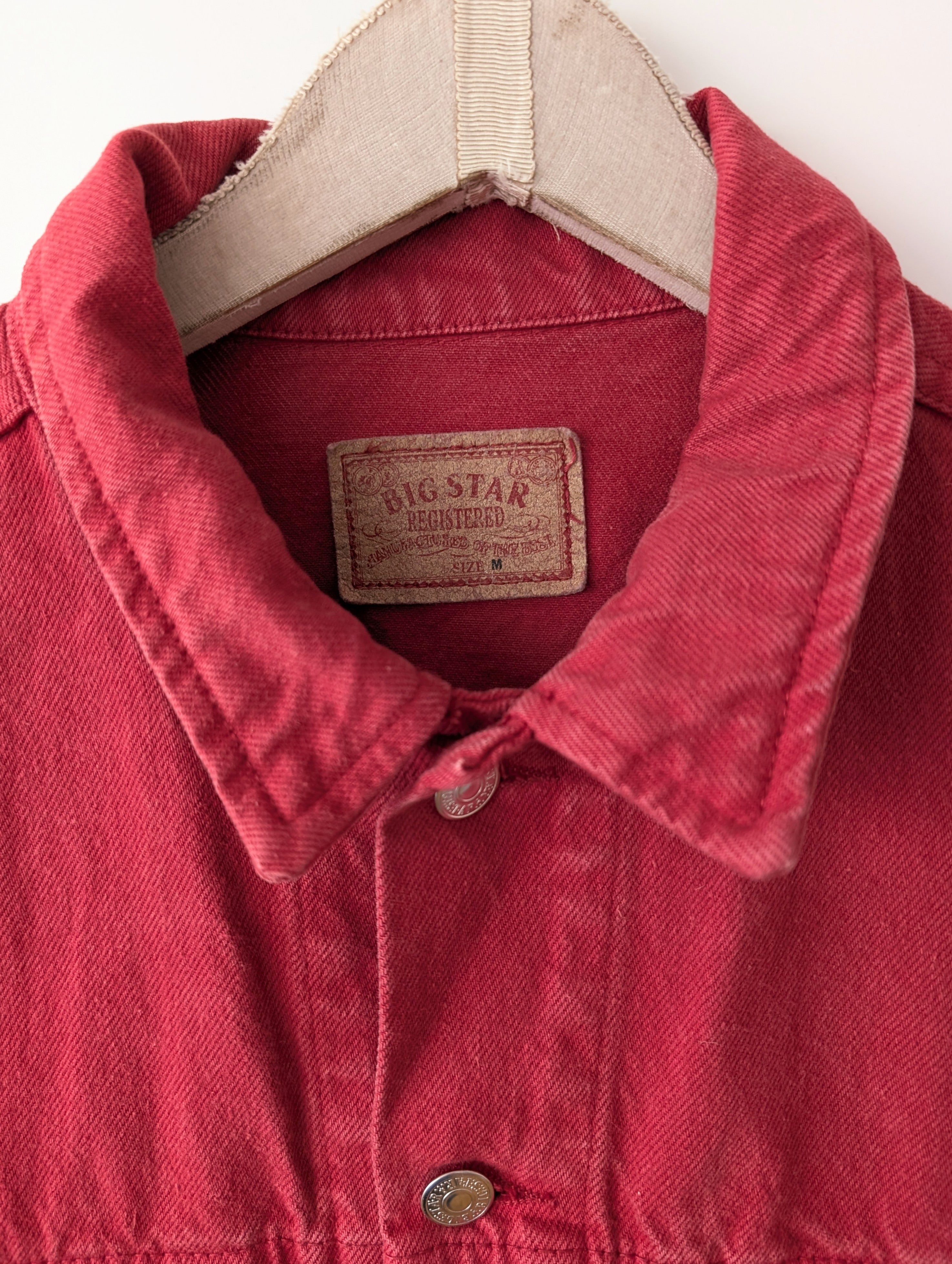 Jeansjacke 80s Blouson Big Star Rot (M-L)