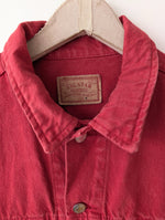 Lade das Bild in den Galerie-Viewer, Jeansjacke 80s Blouson Big Star Rot (M-L)
