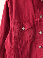 Lade das Bild in den Galerie-Viewer, Jeansjacke 80s Blouson Big Star Rot (M-L)
