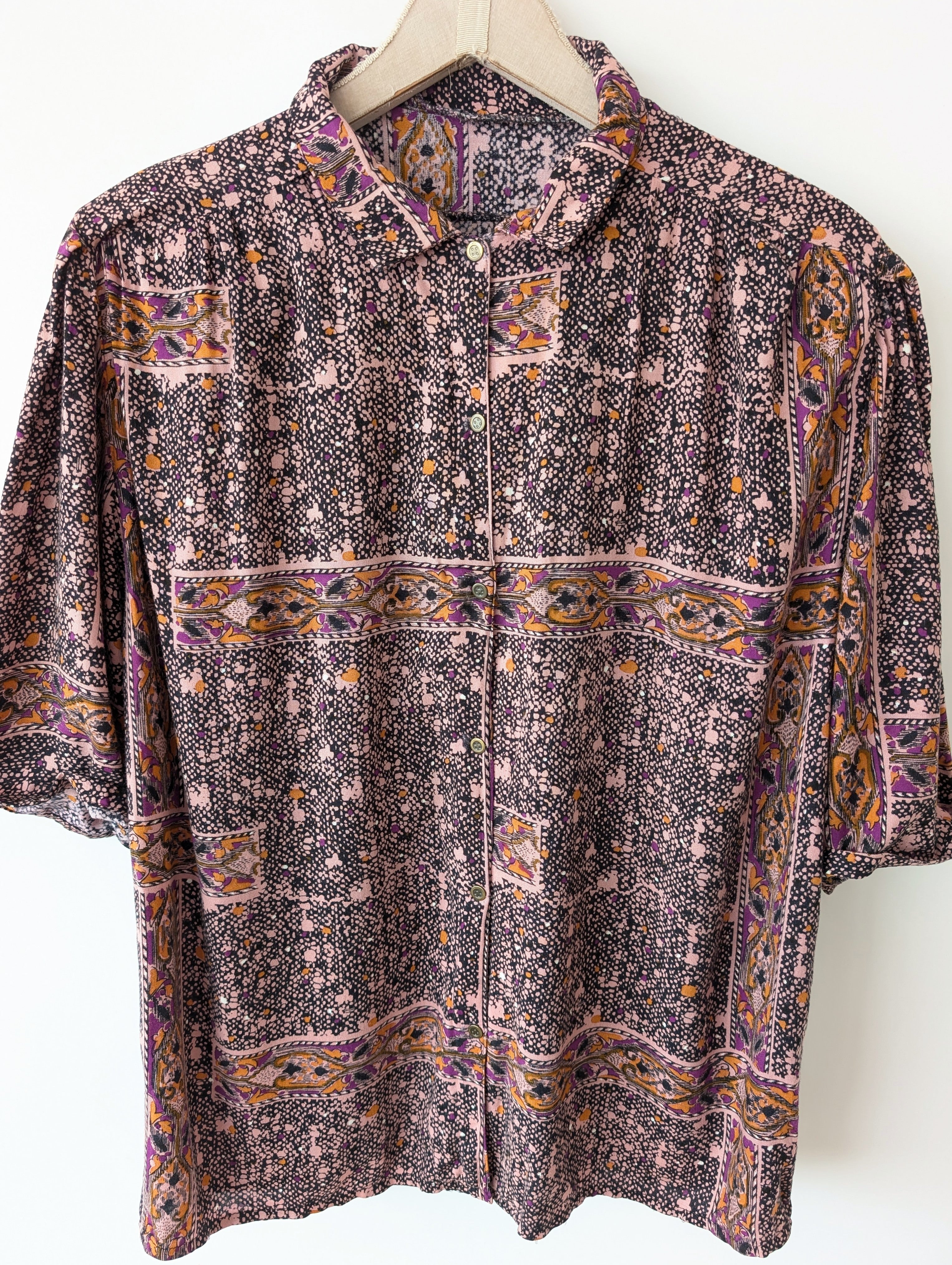 Bluse Bohemian 80s India Print (L-XL)