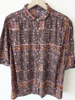 Lade das Bild in den Galerie-Viewer, Bluse Bohemian 80s India Print (L-XL)
