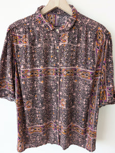 Bluse Bohemian 80s India Print (L-XL)