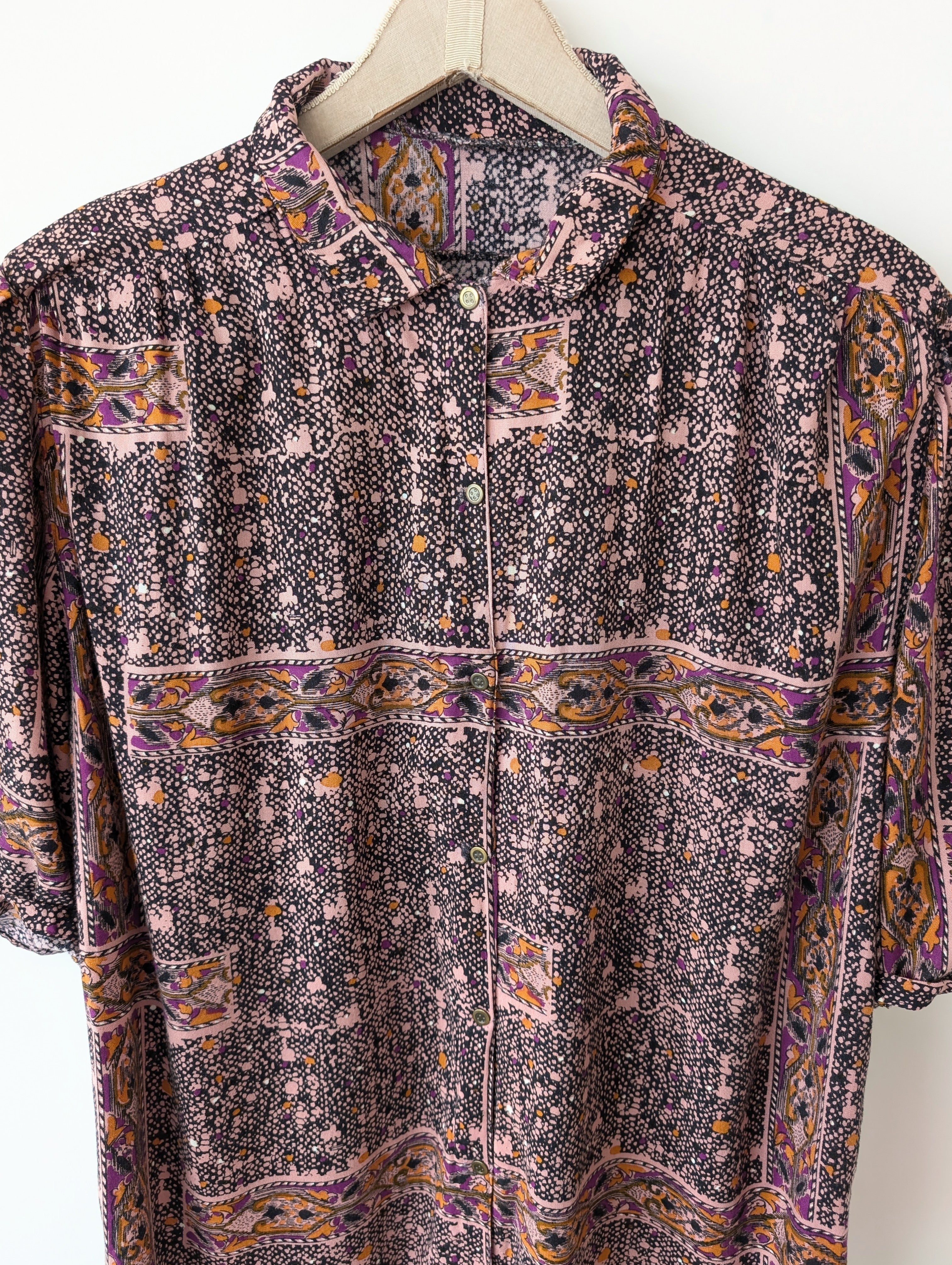 Bluse Bohemian 80s India Print (L-XL)