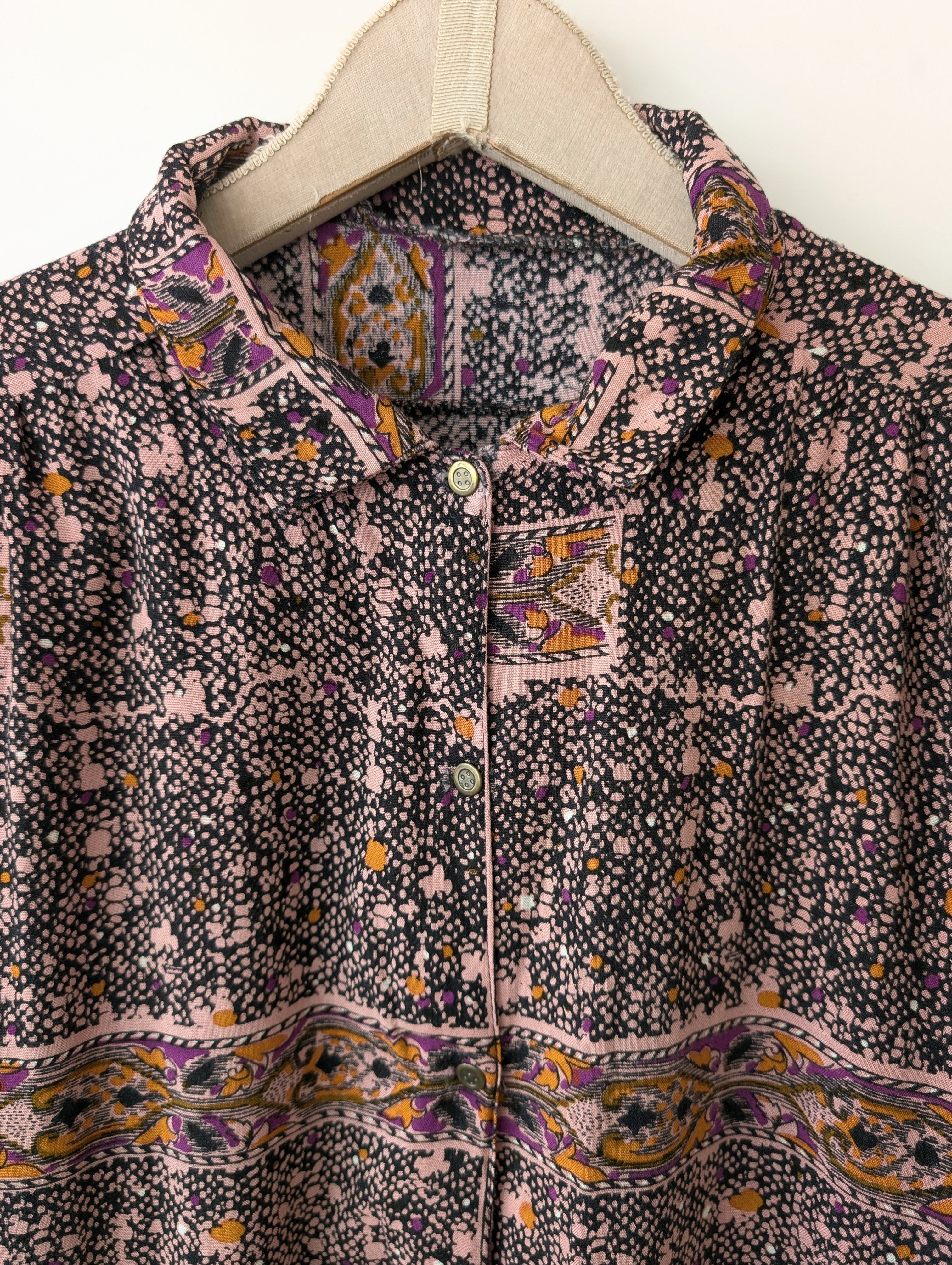 Bluse Bohemian 80s India Print (L-XL)