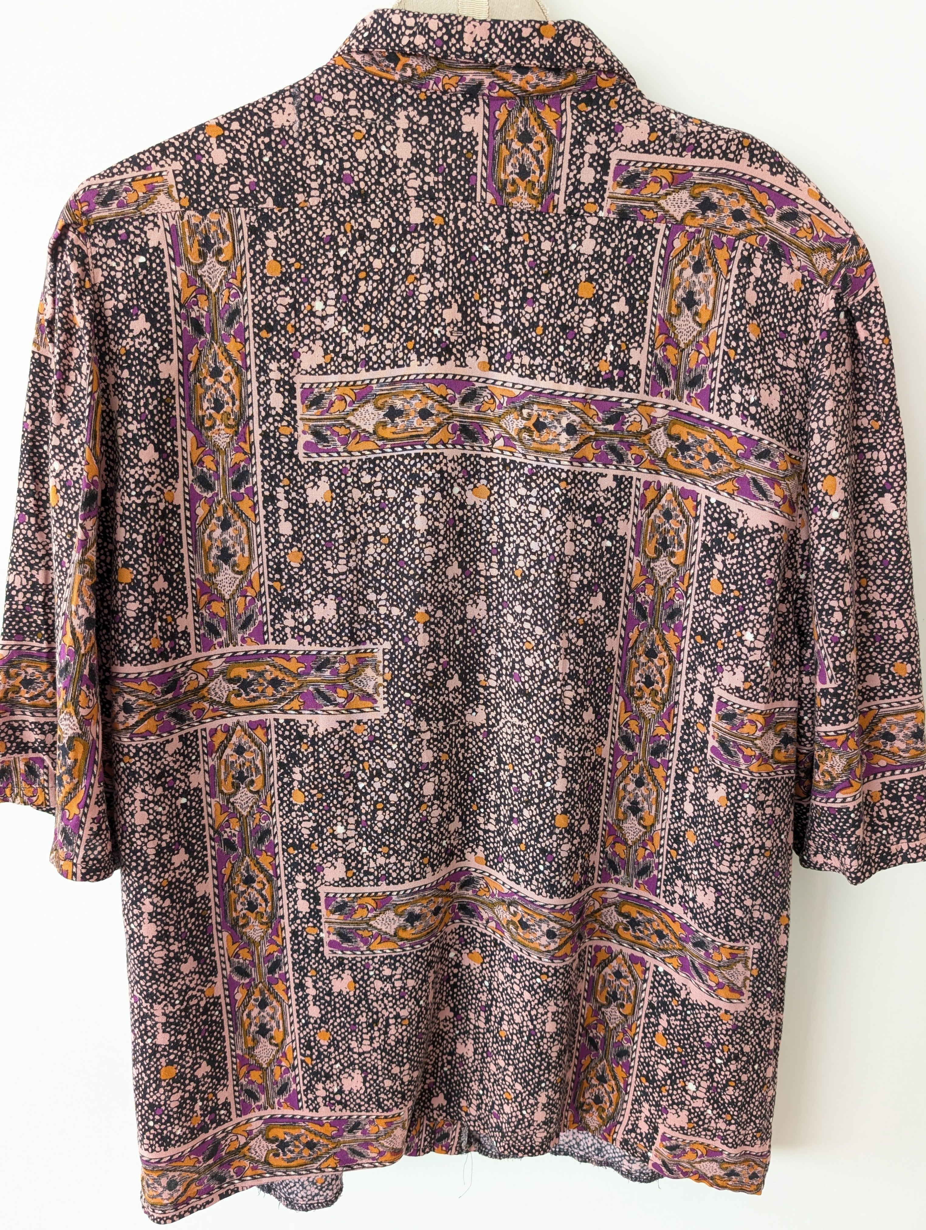 Bluse Bohemian 80s India Print (L-XL)