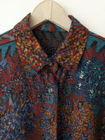 Lade das Bild in den Galerie-Viewer, Bluse Bohemian 80s Blumen Baum Print (L)
