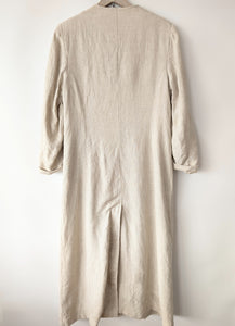 *Leinen* Mantel Maxi 90s Natur (M-L)
