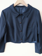 Lade das Bild in den Galerie-Viewer, Blazer Cropped 80s Golf Marine (M-L)
