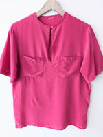 Lade das Bild in den Galerie-Viewer, *Seide* Bluse Premium Basic Pink (S-M)

