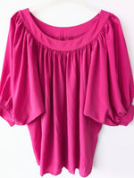 Lade das Bild in den Galerie-Viewer, *Seide* Bluse 80s Ballonärmel Basic Pink (One Size)
