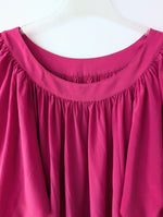 Lade das Bild in den Galerie-Viewer, *Seide* Bluse 80s Ballonärmel Basic Pink (One Size)
