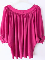 Lade das Bild in den Galerie-Viewer, *Seide* Bluse 80s Ballonärmel Basic Pink (One Size)
