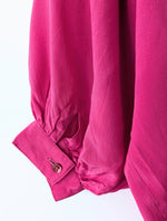 Lade das Bild in den Galerie-Viewer, *Seide* Bluse 80s Ballonärmel Basic Pink (One Size)
