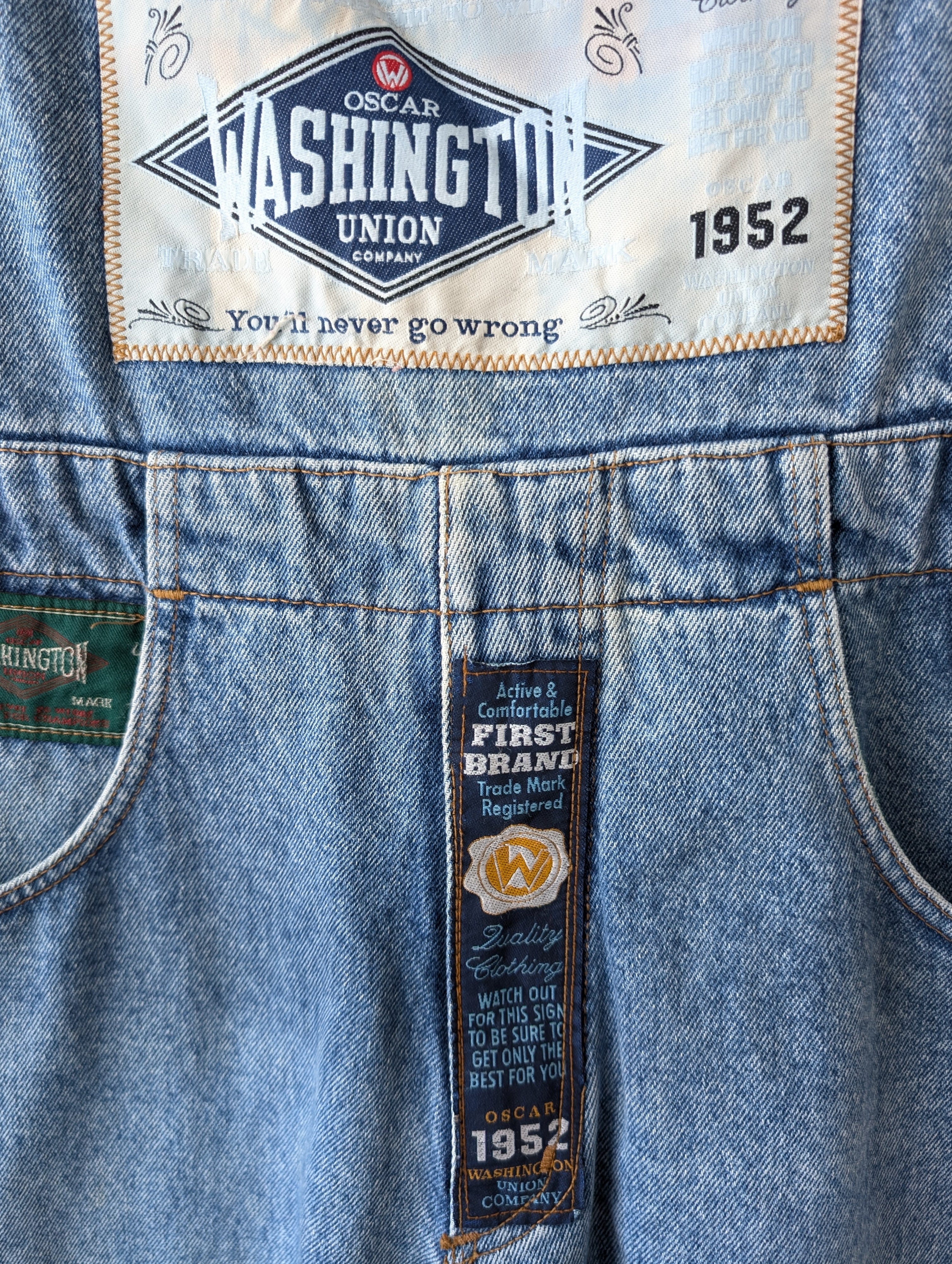 Latzhose 80s Patches Washington Workwear (L-XL)