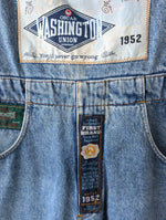 Lade das Bild in den Galerie-Viewer, Latzhose 80s Patches Washington Workwear (L-XL)
