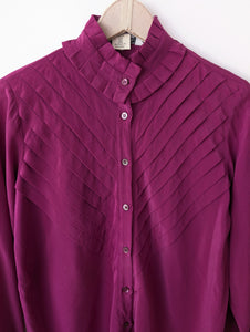 *Seide* Bluse Premium Basic Fuchsia (M)