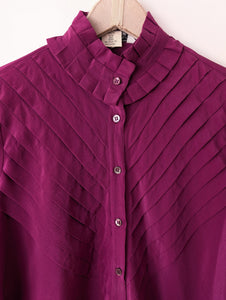 *Seide* Bluse Premium Basic Fuchsia (M)