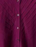 Lade das Bild in den Galerie-Viewer, *Seide* Bluse Premium Basic Fuchsia (M)
