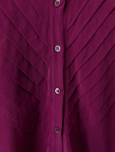 *Seide* Bluse Premium Basic Fuchsia (M)