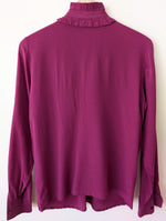 Lade das Bild in den Galerie-Viewer, *Seide* Bluse Premium Basic Fuchsia (M)
