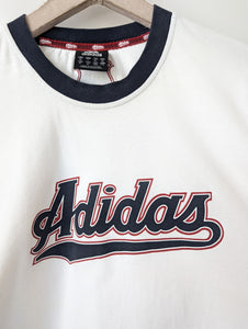 *Adidas* Shirt Y2K Logo Print Rot Blau (XL)