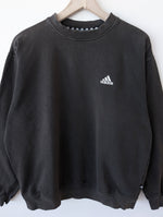 Lade das Bild in den Galerie-Viewer, *Adidas* Sweater Basic 90s Faded Anthrazit (L)
