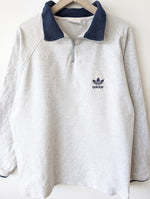 Lade das Bild in den Galerie-Viewer, *Adidas* Troyer 90s Sweater Logo Stick (L)
