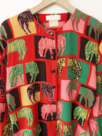 Lade das Bild in den Galerie-Viewer, *Escada* Seide Bluse Zebra 80s Print (S-M)
