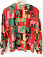 Lade das Bild in den Galerie-Viewer, *Escada* Seide Bluse Zebra 80s Print (S-M)
