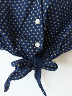Lade das Bild in den Galerie-Viewer, Bluse Cropped Bohemian Print Blau (S)
